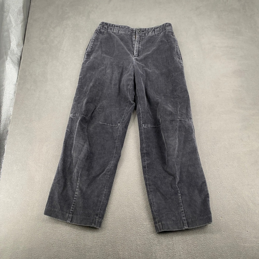 Real Clothes Gray Corduroy Wide Leg Pants High Rise Vintage Style Size 4